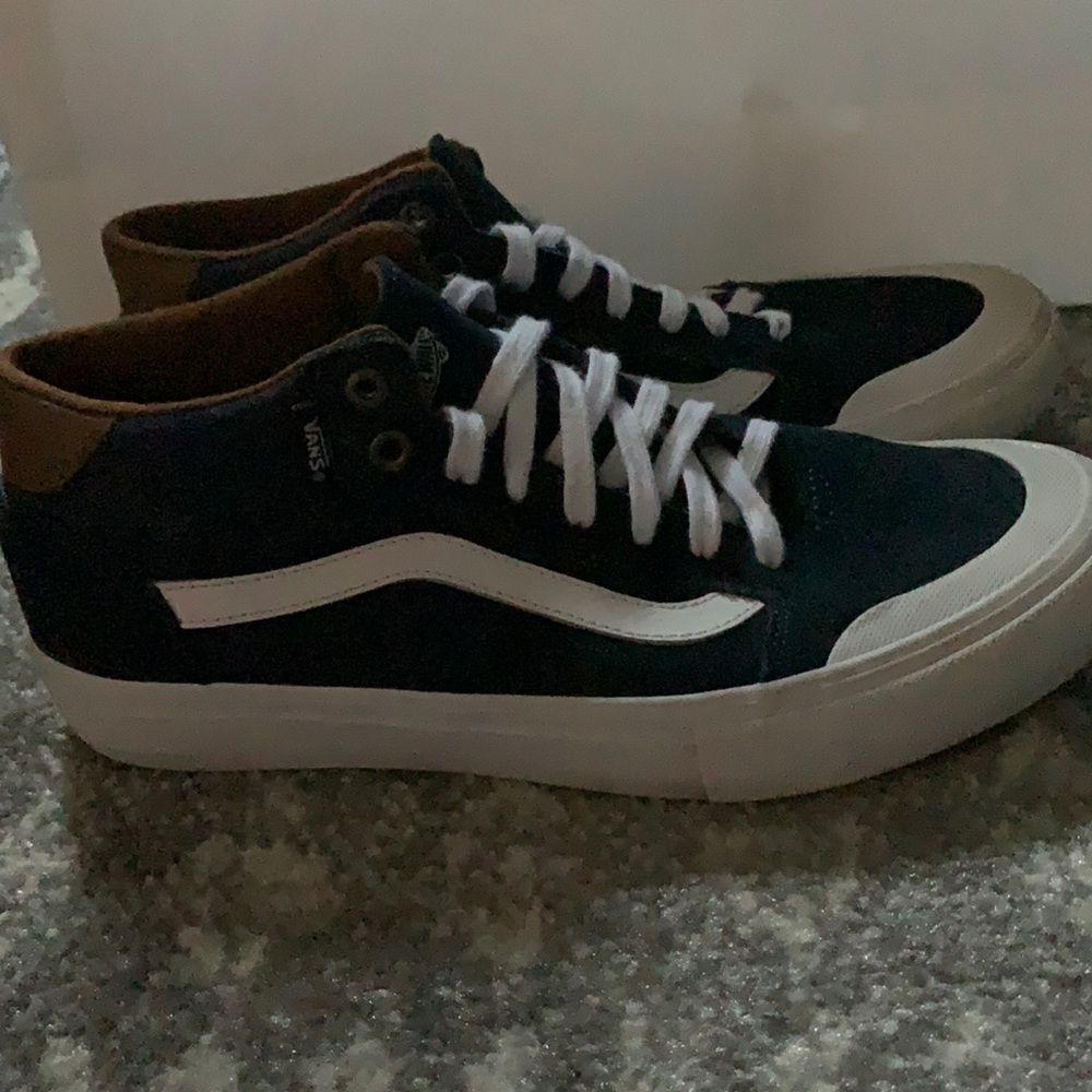 Navy Blue Vans Skateboarding Shoes